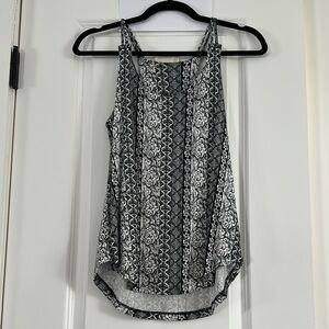 Floral Black and White Women's Racerback Top